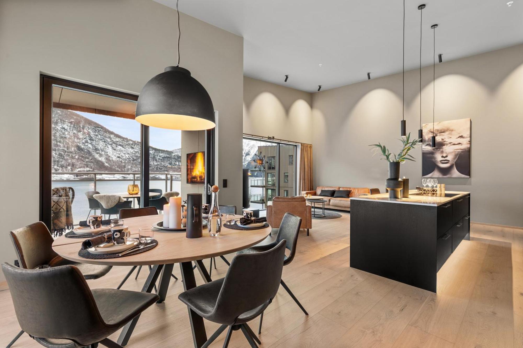 Toppleilighet Pa Bryggen I Sogndal Med Fantastisk Utsikt 아파트 외부 사진